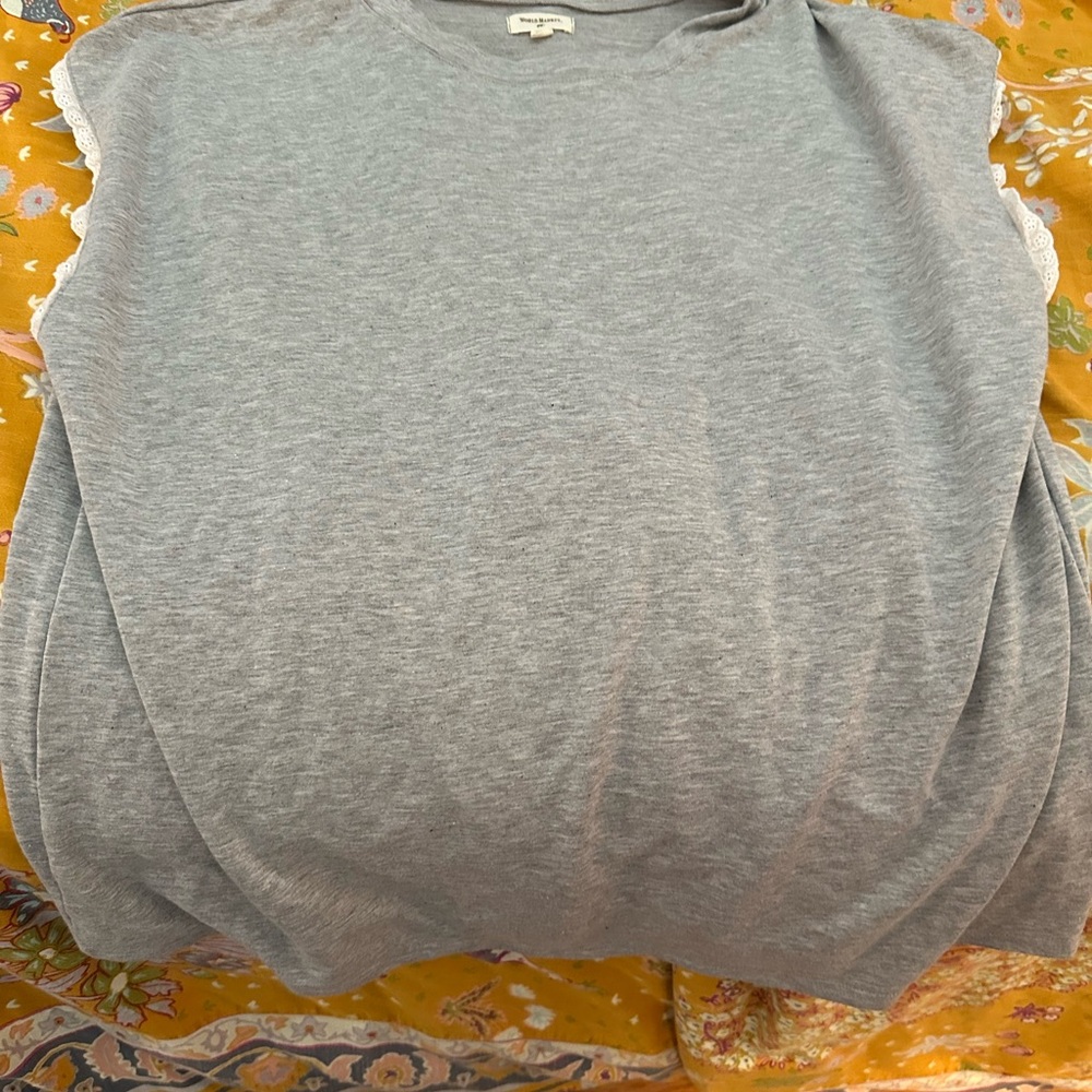Gray Sleeveless Top